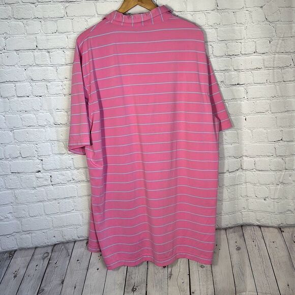 Peter Millar Summer Comfort Pink Competition Stripe Polo size XL - Picture 6 of 10